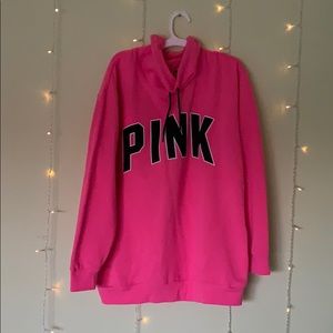 Pink PINK funnel neck sweatshirt